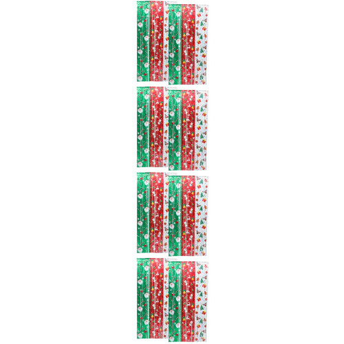8Pièces Rideaux Noël Multicolores Pour Anniversaires