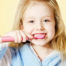 Spazzolino elettrico per bambini Pink Bunny IP7 Impermeabile a batteria
