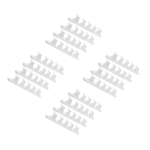 16Pcs White Plastic Adjustment Brackets for Multi-Angle Furniture Use