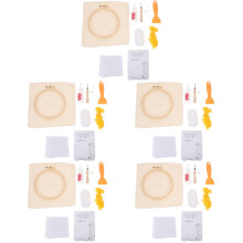 5Ensembles Kit Punch Needle Multi Pour Sous-Verres DIY Broderie Facile