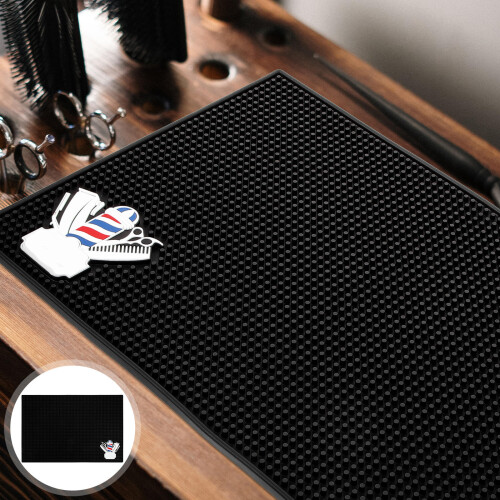3Stk Schwarze Silikon Barber Organizer Matte Für Styling Tools 2