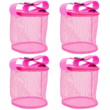 4St Roze Mesh Strandtas Voor Opbergen Speelgoed Schelpen