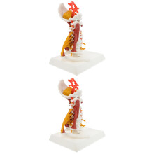 2Pcs Human Cervical Vertebra Model White PVC for Medical Education