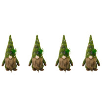 4Pièces Nains En Peluche Adorables Marron Décor Desktop