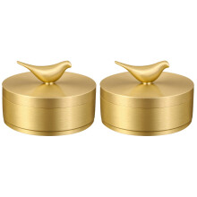 2Pièces Cendrier Laiton Couvercle Pour Décor Table Maison