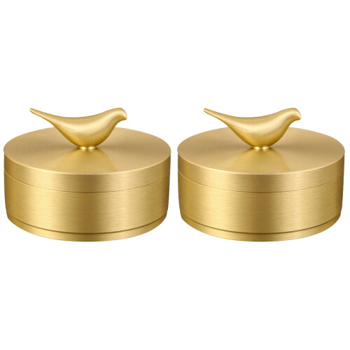 2Pièces Cendrier Laiton Couvercle Pour Décor Table Maison
