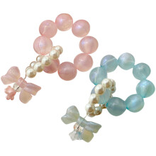 8Pcs Durable Acrylic Cell Phone Wrist Straps Beaded Keychain Lanyards