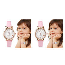 2St Kinderhorloges Analoog Roze Lichtgewicht Comfortabel