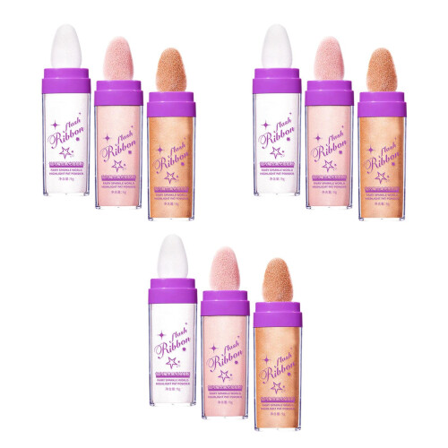 9Pièces Poudre Lumière Corps Compact Multicouleurs