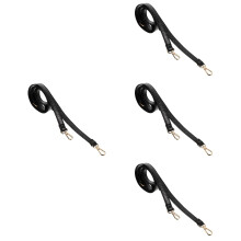 4Pièces Courroie Sac Épaule Réglable Cuir Noir Simple Élégant