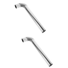 2Sets Flexible Stainless Steel Stove Flue Metal Vent Hose for Home Use