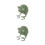 2Pièces Chapeau Bébé En Vert Hiver Confortable 4