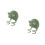 2Pièces Chapeau Bébé En Vert Hiver Confortable 6
