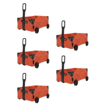 5Pièces Boîte Trolley Pliable En Tissu Oxford Marron Multifonction