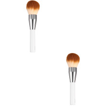 2St Vrouwen Make-Up Kwasten Wit Hoogwaardig Synthetisch Voor Blush