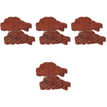 8Pcs Realistic Fake Steak Props Brown Plastic Food Model for Kids Play