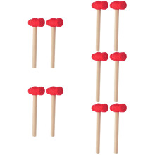 10Pcs Wooden Red Hammer Toy for Kids Educational and Fun Use