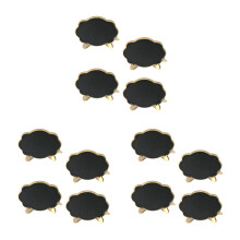 30Pièces Mini Ardoises Bois Noires Tableau Memo Portable Décoratif