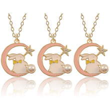 3Pièces Colliers Enfants Charm Rose Décoratifs Élégants