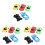 24Pcs Detachable Car Eraser Stationery Assorted Colors 1