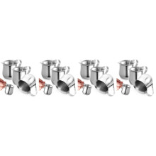12Pcs Milk Frother Pitcher Stainless Steel Silver for Espresso Coffee
