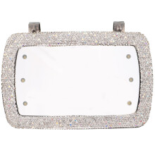 Miroir Voiture Argenté Plastique Verre Clip Miroir Pare-Soleil
