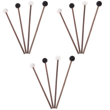 6Paren Paar Rubberen Drumstokken Voor Tong Drum, Hout En Rubber