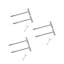 6Pièces Tige Porte- Multi-Fonction Acier Et Plastique