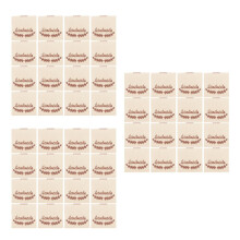 300Pcs Classic Beige Cotton Handmade Tags Fabric Labels for Sewing