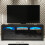 TV Unit Shine 160cm - Black with Gloss Doors and LED Lights 4