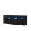 TV Unit Shine 160cm - Black with Gloss Doors and LED Lights 8