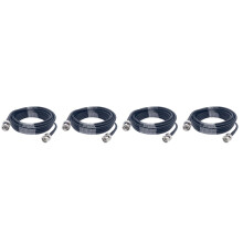 4St Bnc Male to Male Coax Kabel Rg58 Zwart Professioneel Antenne