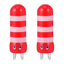 2Pcs Red Plastic Knitting Mini Spool Machine DIY Rope Knitter