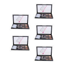5Sets Langdurige Wenkbrauwpoeder Set Met Make-Up Kwast Diverse Kleuren