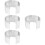 4Sets Tragbarer Camping Herd Windschutz Winddichte Alulegierung Silber 7