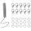 2Sets DIY Schmuckketten Eisen Mit Hummerverschluss in Silber 8