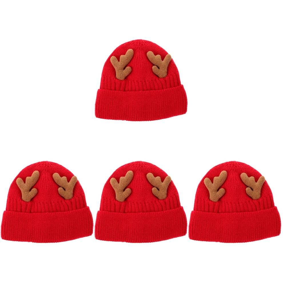 4St Lichtgewicht Gebreide Met Antlers Winter-image