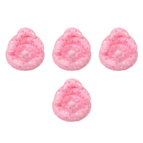 4Pièces Chaise Gonflable Bébé Rose Soutien Siège Assis Bébé