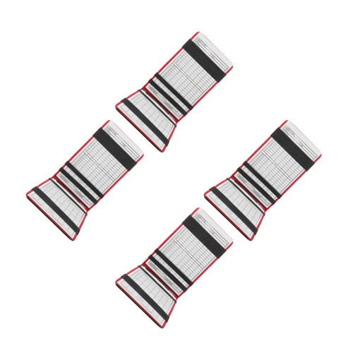 4Pièces Carnet Score Golf PU Noir Élégant Pour Usage Portable