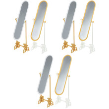 6Pcs Miniature Mirrors for Dollhouse Assorted Colors Plastic Decor Toy