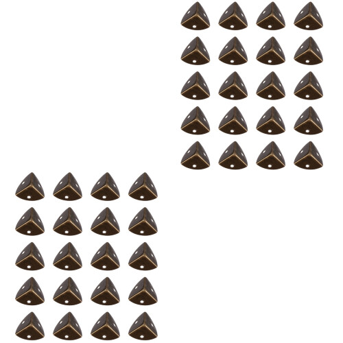 40Pièces Protections D’angle Bois Vintage Pour Coffres