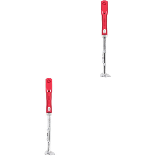 2Pièces Béquilles Rouges En Aluminium Stand Stable Sûr