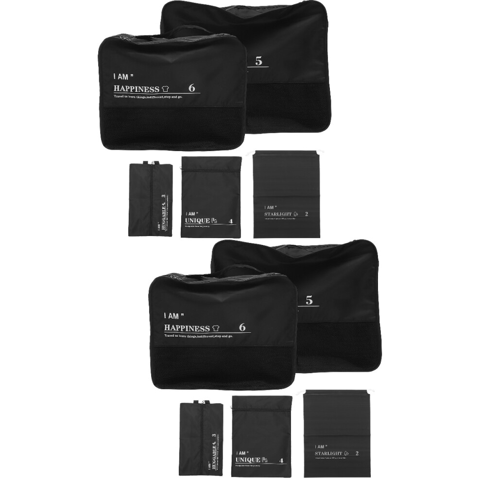 2Sets Grote Reistassen Zwarte Kleding- - En Waszakken Thuis-image