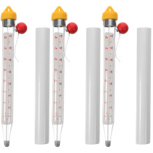 3Sets Multipurpose Glass Baking Thermometers for Kitchen Use with Clip