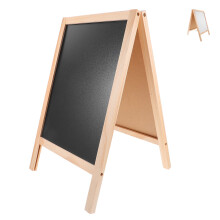 2St Dubbelzijdige Mini Krijtborden Zwart Met Touw Voor Memo Bord