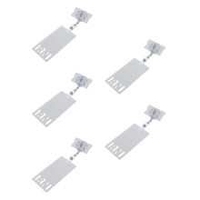 5Pièces Porte-Badge Infirmière Pailleté Argent Rétractable