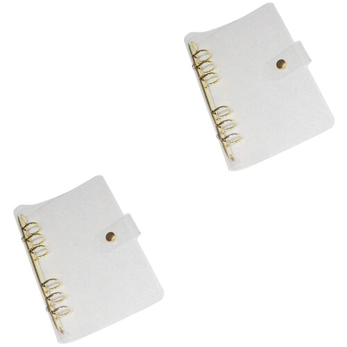 2Pièces A5 Transparent Métal PVC Pour Et