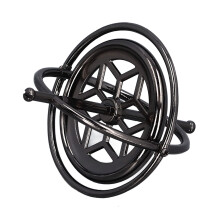 Legierungs-Gyroskop Spielzeug Balance Entspannendes Multifunktionales Finger-Gyroskop Schwarz