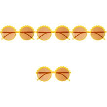 4Paires Lunettes De Fête Fleurs Jaunes Enfants Décoratives Légeres