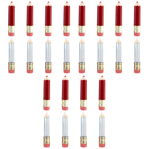 24Pièces Tubes À Gloss Recharges Plastique Assorties